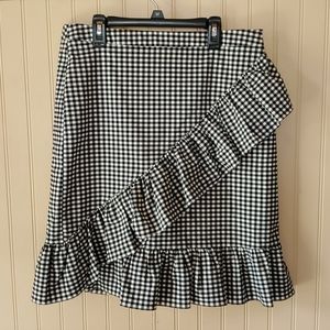 NWT Nanette Lepore skirt ruffle gingham size 10
